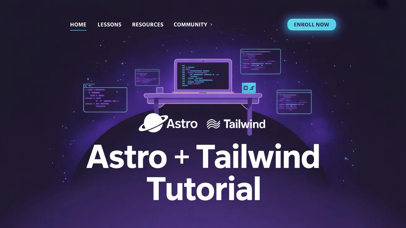 Ilustrasi Astro dan Tailwind CSS